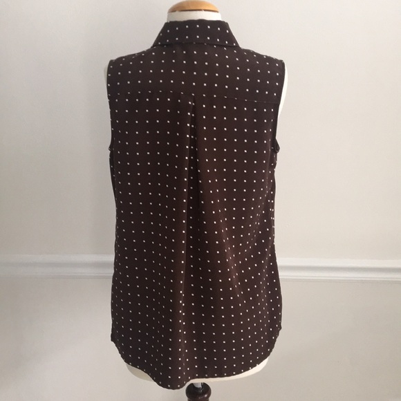 Susan Graver Sz 2-NWOT  Brown Square Dots Top - Picture 2 of 7